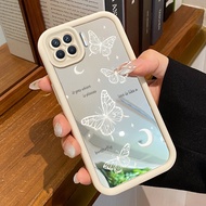 HP Casing OPPO A93 F17 Pro OPPO Reno 4F Reno 4 Lite Case HP Casing Butterfly Pattern Casing Mirror C