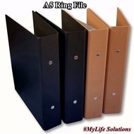 2 Pcs of Paper A5 Size 2D Ring File Kraft Ring File Black Ring File