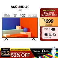 Hisense A6K Smart TV 65 inch | 4K UHD | Direct Full Array | AI Adaptive | Dolby Vision | VRR + ALLM | Game Mode