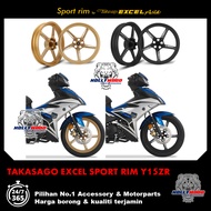 TAKASAGO EXCEL ASIA YAMAHA Y15ZR SPORT RIM CSSY-XV  1.60 / 1.60 X 17" 1.85 / 2.50 x 17" BLACK / GOLD