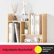 Expandable Book Stand Book Shelf Rack Organizer Adjustable Bookend Retractable Storage Tabletop Rak Meja Rak Buku Kayu