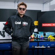 Oneonenine Ksr Jaket Varsity Cosmo Black - Jaket Motor Sport Parasut Bordir