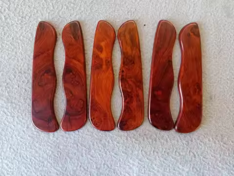 1 Pair Hand Made Red Sandalwood Scales for 111mm Victorinox Swiss Army Knife