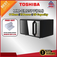 【Free Gift】Toshiba MM2-EM25PF(BK) 25L Microwave Oven 8 Easy Auto Menus Multi Stage Cooking 800W 5