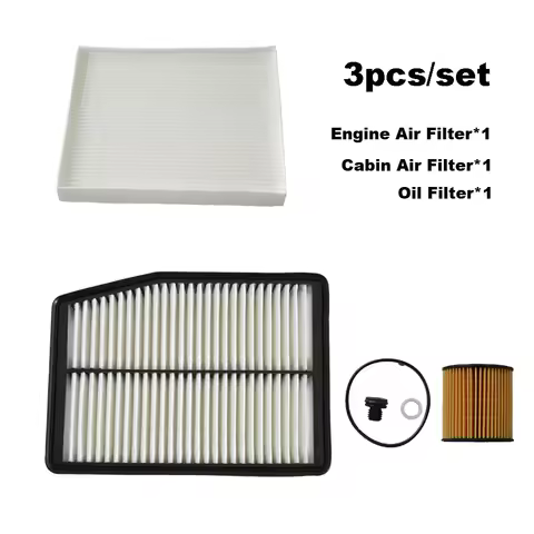 3pcs Filter Set For HYUNDAI ix35(TL) 2.0L 2021 2022 2023 KIA SPORTAGE (NP) Gas Engine A/C Cabin Air 