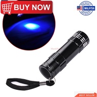 MH [ New Mini Portable 9LED AAA Battery UV Flashlight for Disinfection Sterilization Metal Crack Det