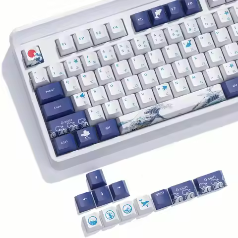 130+ Keys SK-80 White Coral Sea PBT Keycap Cherry Profile Dye-Sub Key Caps For Cherry MX Switches Ga