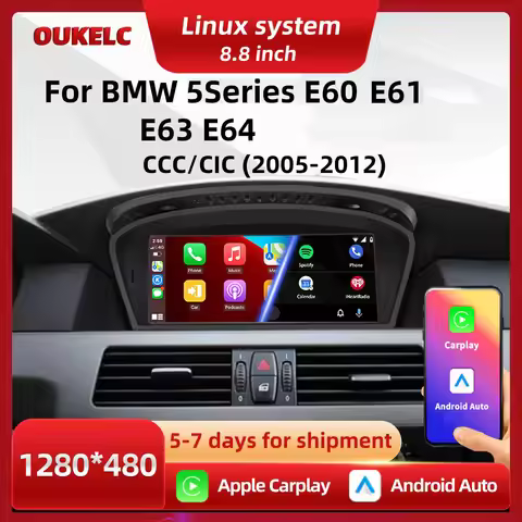 Linux For BMW E60 E61 E63 E64 CCC CIC 5 Series 8.8" Touch Screen Car Multimedia Player Carplay Andro
