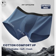 Joe Sir Men Cotton Boxer Briefs Antibacterial Gusset Breathable Soft Stretch Underwear Seamless Wais