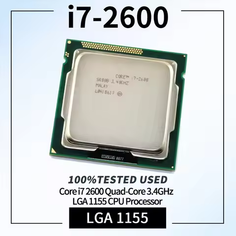 i7-2600 2nd Gen Sandy Bridge 4-Core 8-Thread 3.4GHz Up to 3.8GHz 8MB Cache LGA1155 Desktop CPU HD200