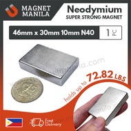 1 piece 46mm x 30mm x 10mm Neodymium Magnet, N42 Super Strong Earth NdFeB Block Magnet,