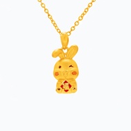 Michael Trio Cheeky Rabbit Pendant in 999 Pure Gold