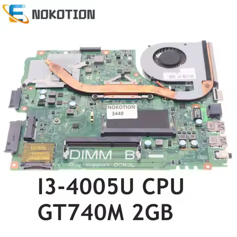 CN-07V7FW DL340-HSW MB 13221-1 WVPHP For DELL latitude 3440 PC motherboard I3-4005U CPU GT740M 2G wi