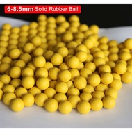 100Pcs Yellow Solid Rubber Ball Dia 6mm 6.8mm 7mm 8mm 8.3mm 8.5mm Round Sealing Industrial DIY Parts