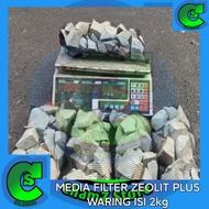 Zeolite filter media plus waring contains 2kg / zeolite pond filter media / zeolite aquarium filter 