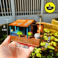Mô Hình Nhà Bè Phao Lớn Nổi Miền Tây [Có Đèn] sông nước quê hương Trang Trí Bể Cá Bể Thủy Sinh Tiểu 