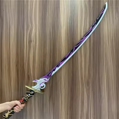 1:1 Raiden Shogun Katana Sword Genshin Impact Sword Beelzebul Musou Sword Weapon Cosplay Stage Props
