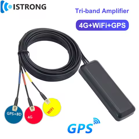 4G+GPS/BD+WiFi Tri-band Combined Car Antenna With Filter Outdoor Long Range Positioning Signal Boost