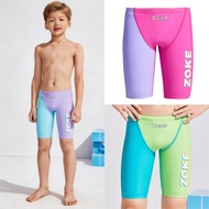 ZOKE New Boys' 5-Point Swim Trunks Professional Training Racing Swimsuit Quick Dry for Teens & Kids