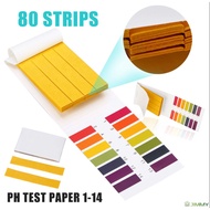 80 Strips/Pack PH Indicator Test Strips Soil Acidity Test Strips Card 1-14 PH Litmus Paper For Water Cosmetics Soil Acidity