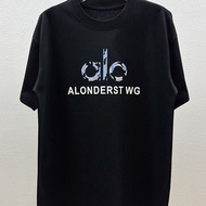 Heavy weight 2025 trendy brand alo'P new trendy brand printed letter round neck short sleeved loose 