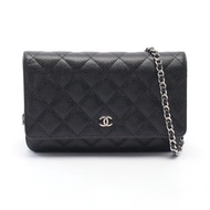 【二手】香奈兒 (Chanel) CHANEL 單肩包 Matelasse AP0250 黑色魚子醬紋小牛皮（粒面小牛皮）Matelasse 鏈條錢包 女士二手 A