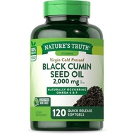 Nature's Truth Black Seed Oil Pills | 2,000mg | 120 Softgels | Virgin Cold Pressed Cumin | Non-GMO a
