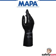 MAPA UltraNeo 420 Chemical Protection Gloves Neoprene Cotton Flock-Lining EN 374 Cat 3