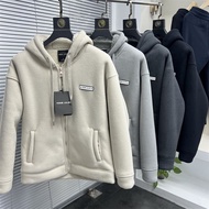 Giant Warm 500g Fleece Jacket Winter Men's Fleece Lining Thickened Lamb Fleece Hooded Jacket Thick J