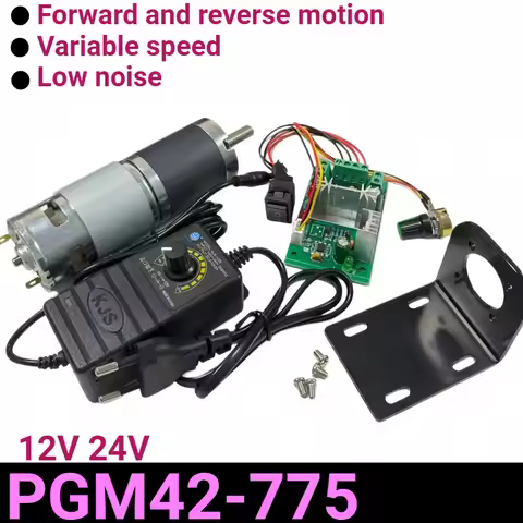 42mm 42GP775 DC 12V/24V Planetary DC Gear Motor - Torque Metal DIY Precision 775 DC Motor