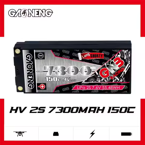 GAONENG GNB 7300mAh 2S 7.6V HV 150C Lipo Battery KYOSHO Inferno MP10e XRAY XB8E SWORKZ S354e EVO Ser