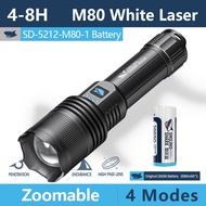 Original Smiling Shark Rechargeable Torch Light Led M80 8400lm High Power Flashlight Type-C 26800 Lo