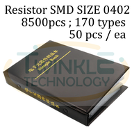 SMD Resistor 0201 0402 0603 0805 1206 1210 Resistor Package 0R - 10M ohm Component Sample Book