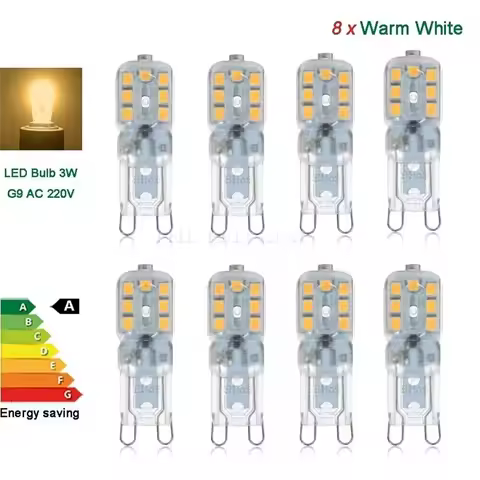 10pcs Super Bright G9 LED Light Bulb 6W 9W 12W 15W 220V ABS Lamp Constant Power Light LED Lighting G