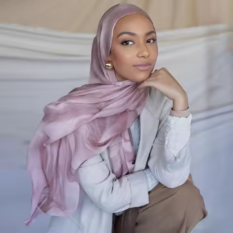 Watercolour Floral Scarves Printed Modal Breathable Hijab Lightweight Soft Cotton Woven Modal Muslim