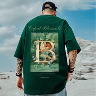 S-7XL Cotton Men T Shirt Oversized Casual Street Short Sleeve High Street Oversize Tshirt Plus Size 