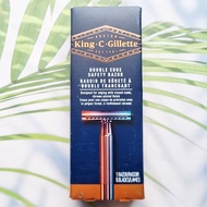 (King C Gillette®) Double Edge Safety Razor 1 เครื่อง + 5 ใบมีด ยิลเลตต์ ชุดมีดโกน 2 คม