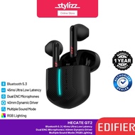 Edifier Hecate GT2 Gaming Earbuds - Bluetooth V5.3 | 13mm Dynamic Driver | Low Latency | Light Weigh