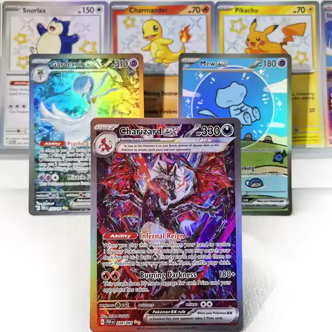 Paldean Fates PKM Cards PTCG3-B Pikachu SnorlaxRainbow Gengar ex Holographic Ex GX Rare Collection B