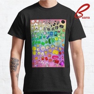 BFDI Inanimate Insanity Men's T-Shirt All Characters (Rainbow) - Premium Cotton 2290