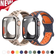 Sport Rubber Strap+ Change to Case for iWatch Band 45mm 44mm 41mm 40mm Colored Particles loop for IWatch 9 8 7 6 5 SE