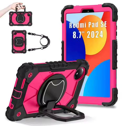 360 Rotation Stand Case for Xiaomi Redmi Pad SE 8.7 2024 Heavy Duty Cover for Redmi Pad SE 4G 2024 8