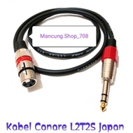kabel canare L2T-2S Jack Akai 6.5mm stereo to jack xlr female pin 3