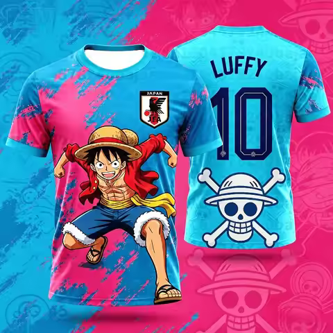 Japan One Piece Luffy Football Jersey Men T-shirt Kids Football Special Jersey Kit Adult Men's/Women
