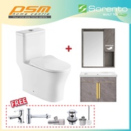 Sorento Bathroom One Piece Design Toilet Bowl WC Bathroom Stainless Steel Cabinet Package SRTWC8318-