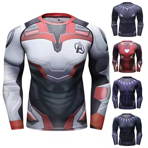 Cody Lundin Marvel Polyester Spandex Sport T Shirt Fitness Quick-Dry Long Sleeve Anime Costumes Comp