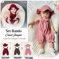 Baby Girl Clothes Zalira Kids Headband Set Newborn 0-20 MONTHS Camel Baby Jumper/ Baby Girl Suit/ Ba