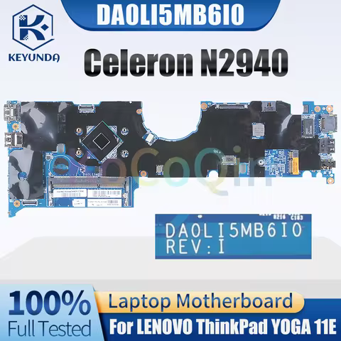 For LENOVO ThinkPad YOGA 11E Notebook Mainboard DA0LI5MB6I0 00HT254 SR1YV Celeron N2940 Laptop Mothe