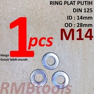 White plateRing m14x28 DIN 125 galvanized iron washer plate m14 14mm