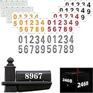 100pc Reflective Mailbox Numbers Sticker Decal Die Cut Classic Style Vinyl Colorful Waterproof Numbe